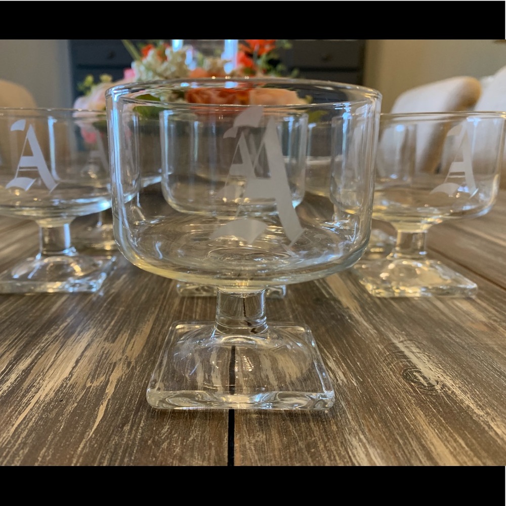 Engraved “A” Dessert Bowls